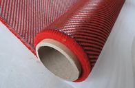 Materiały kompozytowe z włókna węglowego DuPont 2X2 Twill Weave Czerwona tkanina z aramidu